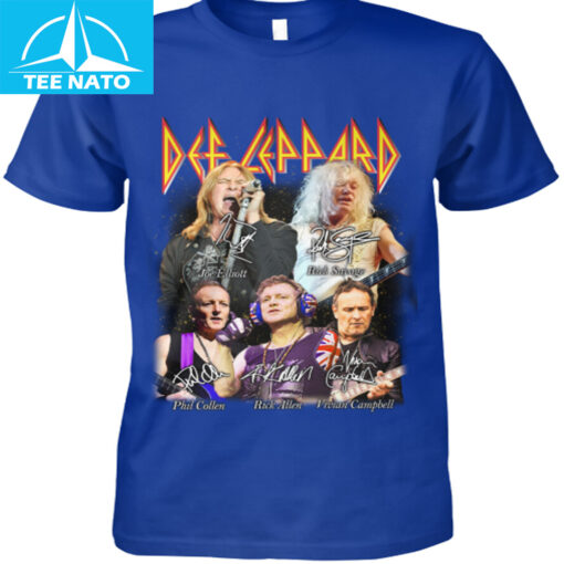Def Leppard Band Members Signatures Graphic Shirt - Image 3
