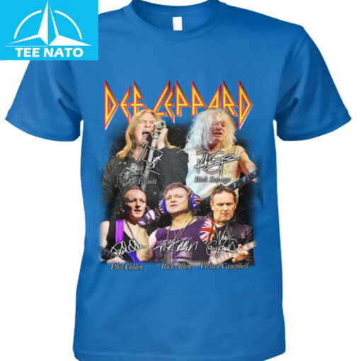 Def Leppard Band Members Signatures Graphic Shirt - Image 2