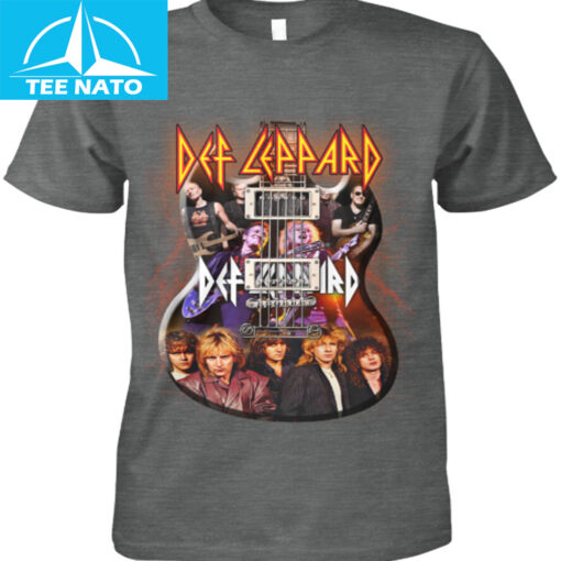 Def Leppard Guitar Band Photo Graphic Shirt - Image 2