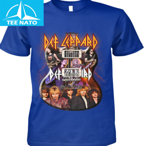 Def Leppard Guitar Band Photo Graphic Shirt - Image 3