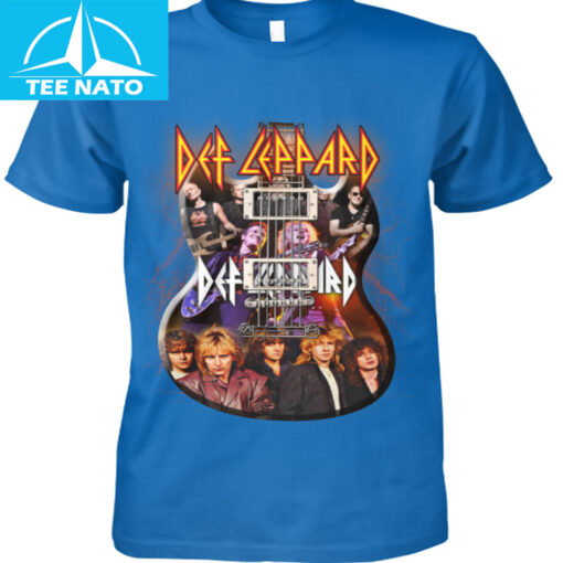 Def Leppard Guitar Band Photo Graphic Shirt - Image 4