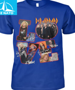 Def Leppard Love Band Photo Signatures Shirt2