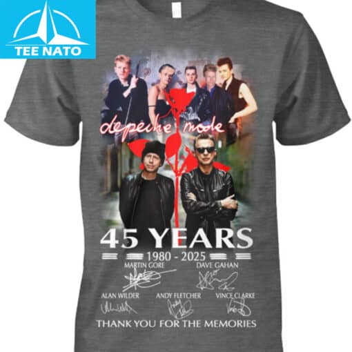 Depeche Mode 45 Years 1980-2025 Thank You For The Memories Band Shirt - Image 2