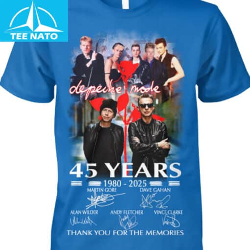Depeche Mode 45 Years 1980-2025 Thank You For The Memories Band Shirt - Image 4