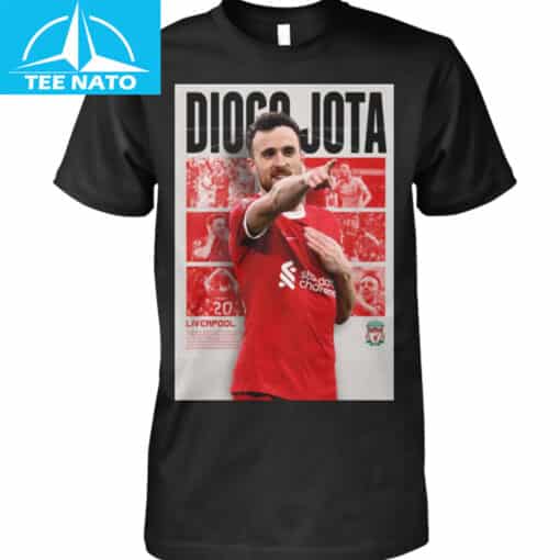 Diogo Jota Liverpool FC Action Pose Shirt - Image 2