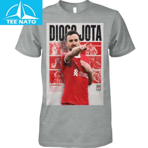 Diogo Jota Liverpool FC Action Pose Shirt - Image 3