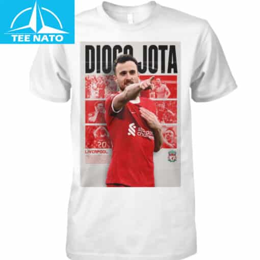 Diogo Jota Liverpool FC Action Pose Shirt - Image 4