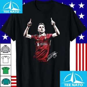 Diogo Jota Liverpool FC Pointing Up Celebration Shirt 12 Diogo Jota Liverpool FC Pointing Up Celebration Shirt