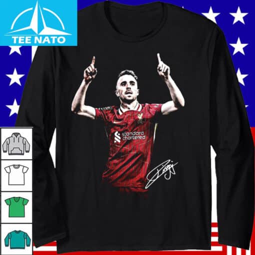 Diogo Jota Liverpool FC Pointing Up Celebration Shirt - Image 2