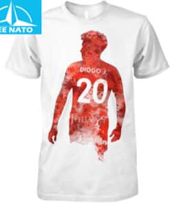 Diogo Jota Red Watercolor Silhouette Shirt2