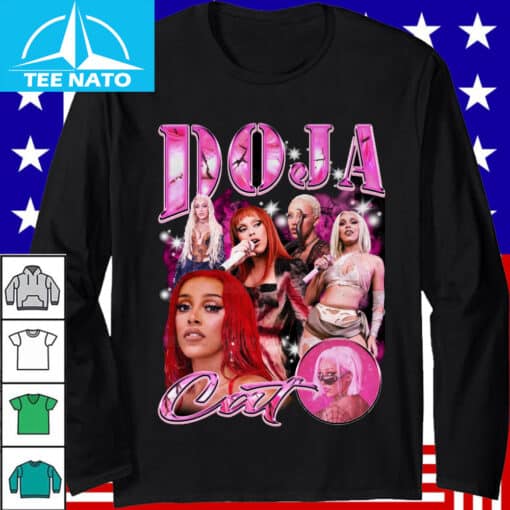 Doja Cat Vintage Style Pop R&B Music Collage Shirt - Image 4