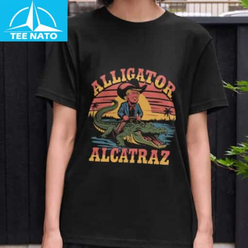 Donald Trump Riding Alligator Alcatraz Shirt - Image 3