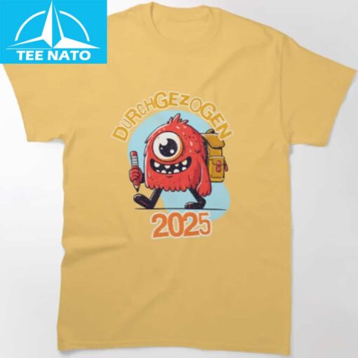 Durchgezogen 2025 Monster First Day of School Shirt - Image 4