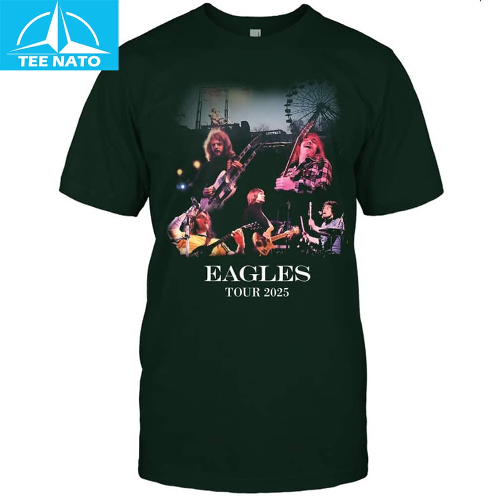 Woman wearing Eagles Sphere Las Vegas Tour 2025 Shirt