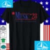 Elon Musk 2028 Political Funny Satire USA Shirt