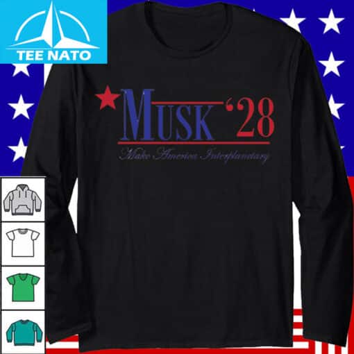 Elon Musk 2028 Political Funny Satire USA Shirt - Image 3