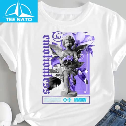 Emotionless Cherub Angel Grunge Aesthetic Shirt - Image 4