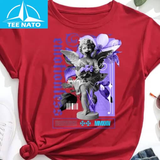 Emotionless Cherub Angel Grunge Aesthetic Shirt - Image 3