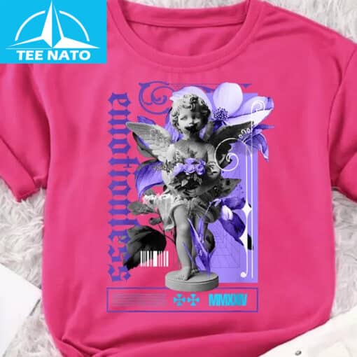 Emotionless Cherub Angel Grunge Aesthetic Shirt - Image 2