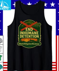 End Inhumane Detention Anti Alligator Alcatraz tanktop