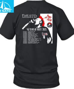Exploited Punks Not Dead 46 Years Of Riots 2025 Tour Dates Shirt2