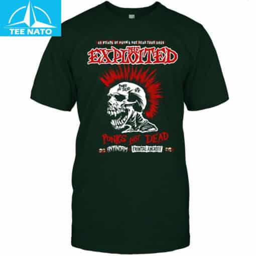 Exploited Punks Not Dead 46 Years Of Riots 2025 Tour Dates Shirt - Image 4