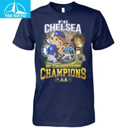 FC Chelsea FIFA Club World Cup 2025 Champions Cartoon Fan Shirt - Image 3