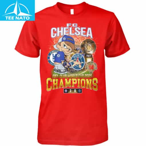 FC Chelsea FIFA Club World Cup 2025 Champions Cartoon Fan Shirt - Image 4