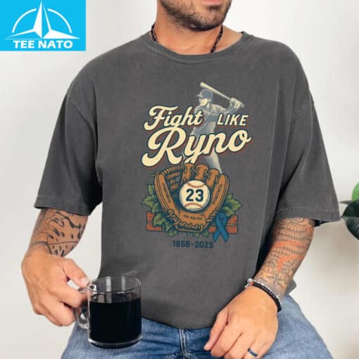 Fight Like Ryno Sandberg 1959-2025 Shirt - Image 4