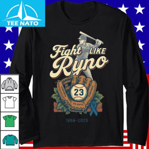 Fight Like Ryno Sandberg 1959-2025 Shirt - Image 5
