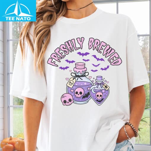 Freshly Brewed Potion Halloween Shirt - Image 3