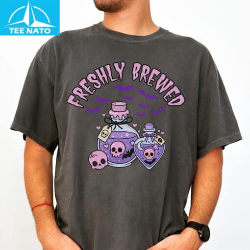 Freshly Brewed Potion Halloween Shirt - Image 4