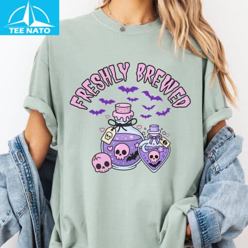 Freshly Brewed Potion Halloween Shirt - Image 5