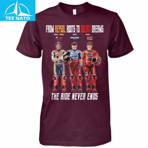 From Repsol Roots To Ducati Dreams The Ride Never Ends Motorcycle Shirt - Image 4
