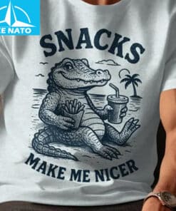 Funny Alligator Snacks Make Me Nicer Shirt1