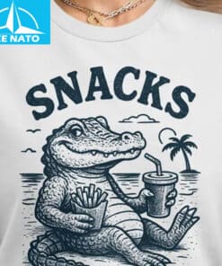 Funny Alligator Snacks Make Me Nicer Shirt2