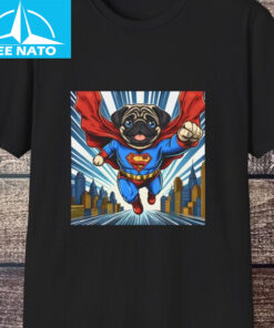 Funny Dog Pug Superman Shirt2