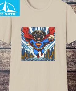 Funny Dog Pug Superman Shirt3