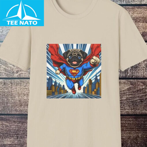 Funny Dog Pug Superman Shirt - Image 4