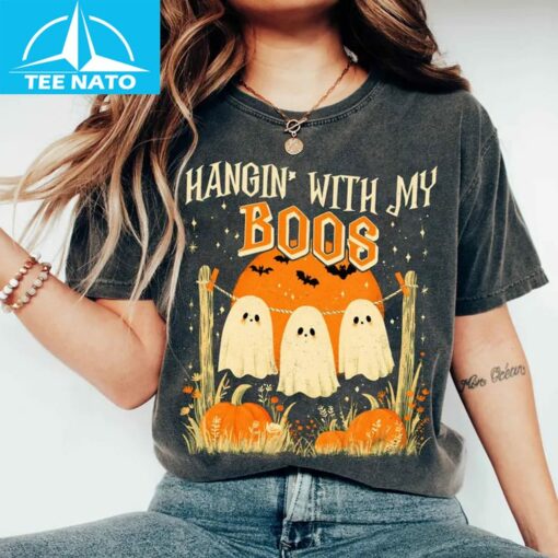 Funny Hanging Ghosts Halloween Shirt - Image 4