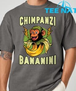 Funny Monkey Chimpanzini Bananini Italian Brainrot Meme T Shirt 2