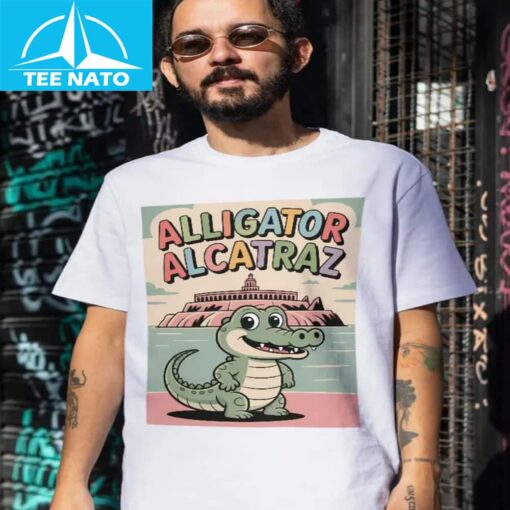 Funny Retro Alligator Alcatraz Shirt - Image 2