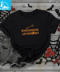 Funny Wizard Halloween Wingardium Leviospooky Shirt