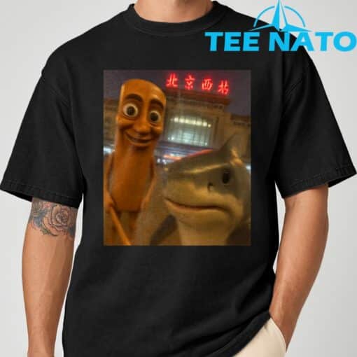 Funny tung tung tung sahur tralalero tralala selfie brainrot T-Shirt - Image 3