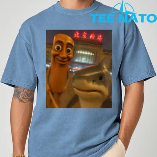 Funny tung tung tung sahur tralalero tralala selfie brainrot T-Shirt - Image 5