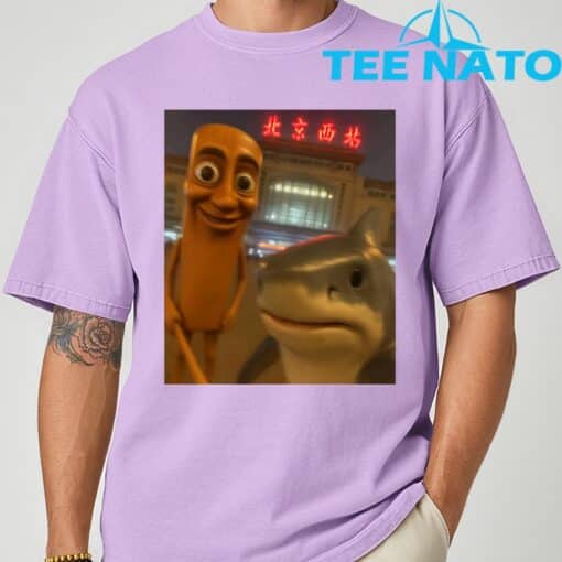 Funny tung tung tung sahur tralalero tralala selfie brainrot T-Shirt - Image 7