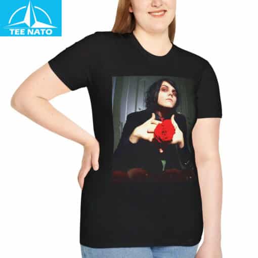 Gerard Way My Chemical Romance Rose Shirt - Image 6