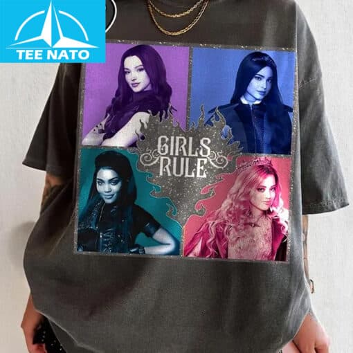 Girls Rule Descendants Mal Evie Uma Audrey Shirt - Image 3