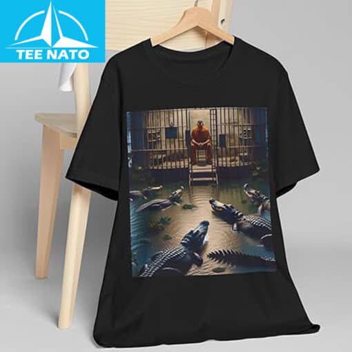 Go Home Vete a Casa Alligator Alcatraz Shirt - Image 3