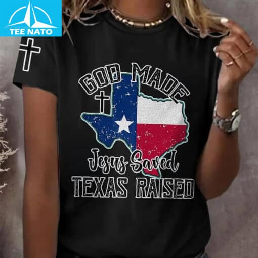 God Made Jesus Saved Texas Shirt - Image 3